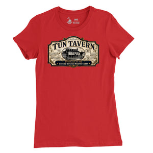 251st USMC Birthday Tun Tavern Vintage Sign Womens T-Shirt