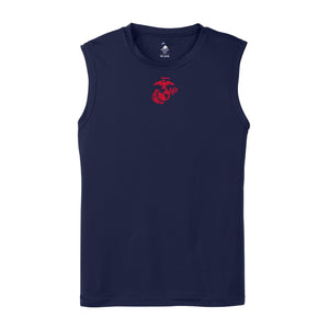 Eagle Globe & Anchor Red Logo Sleeveless Performance Shirt - lifestyle view