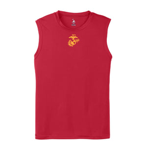 Eagle Globe & Anchor- Gold Logo Sleeveless Performance Shirt