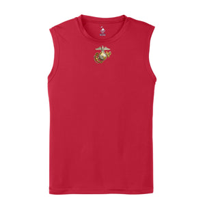 Eagle Globe & Anchor- Gold and Silver Logo Sleeveless Performance Shirt