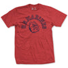 USMC Old School Vintage Bulldog T-Shirt - HEATHER RED