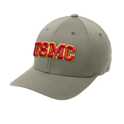 USMC 3D Embroidered Patch Flexfit Structured Hat