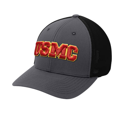 USMC 3D Embroidered Patch Flexfit Structured Trucker