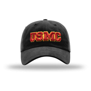 USMC 3D Embroidered Patch Unstructured Dad Hat