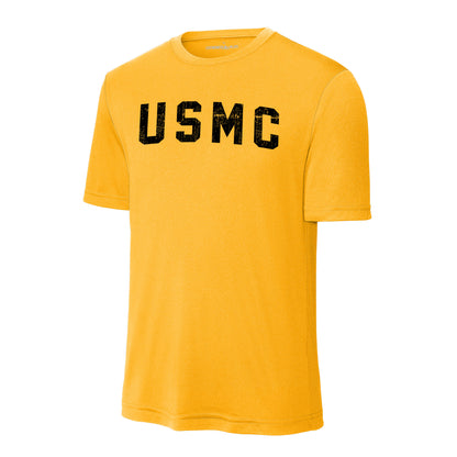 USMC Arch Black Performance T-Shirt