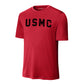 USMC Arch Black Performance T-Shirt