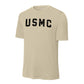 USMC Arch Black Performance T-Shirt