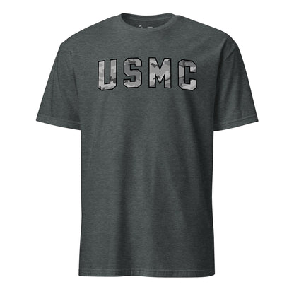 USMC Arch Blackout Woodland Camo T-Shirt