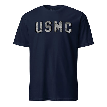 USMC Arch Blackout Woodland Camo T-Shirt