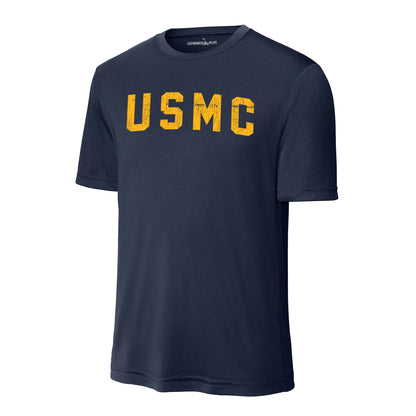 USMC Arch Gold Performance T-Shirt