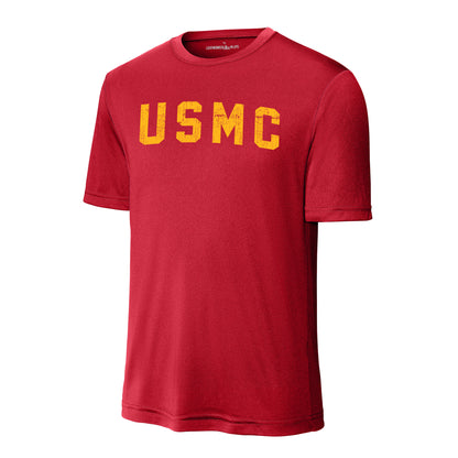 USMC Arch Gold Performance T-Shirt