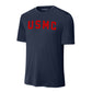 USMC Arch Red Performance T-Shirt