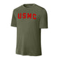 USMC Arch Red Performance T-Shirt