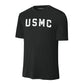 USMC Arch White Performance T-Shirt