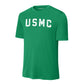 USMC Arch White Performance T-Shirt