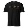 USMC Arch Woodland Marpat Camo T-Shirt - BLACK