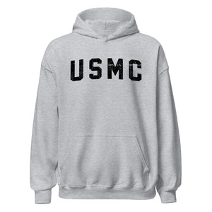 USMC Black Arch Hoodie