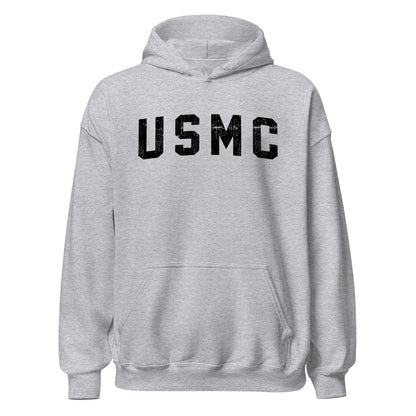 USMC Black Arch Hoodie