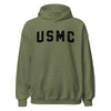 USMC Black Arch Hoodie - OD GREEN