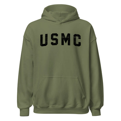 USMC Black Arch Hoodie