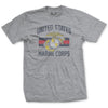 USMC Vinatge EGA Classic Blood Stripe T-Shirt - HEATHER GREY