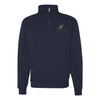 USMC Flag Subdued Quarter Zip Sweatshirt - Navy