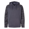 USMC Flag Subdued Camo Fleece Performance Hooded Sweatshirt - CHARCOAL