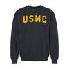 USMC Gold Arch Crewneck Sweatshirt - Black