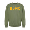 USMC Gold Arch Crewneck Sweatshirt - OD GREEN