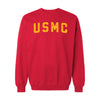 USMC Gold Arch Crewneck Sweatshirt - Red