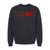 USMC Red Arch Crewneck Sweatshirt - Black