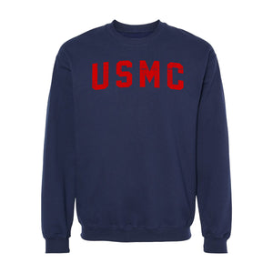 USMC Red Arch Crewneck Sweatshirt