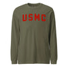 USMC Red Arch Olive Drab Holiday Special Edition Longsleeve T-Shirt - OD GREEN