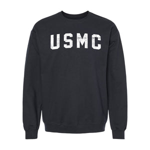 USMC White Arch Crewneck Sweatshirt
