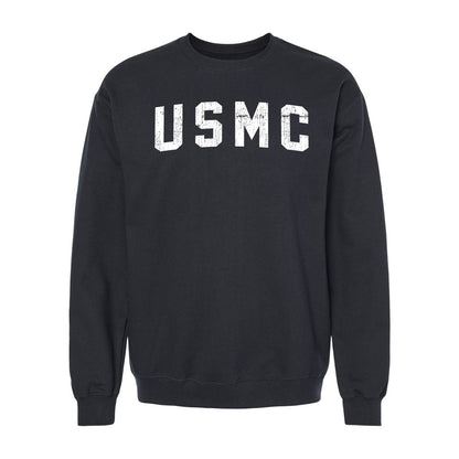 USMC White Arch Crewneck Sweatshirt