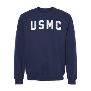 USMC White Arch Crewneck Sweatshirt
