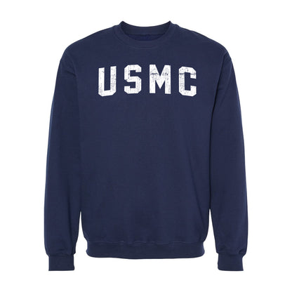 USMC White Arch Crewneck Sweatshirt