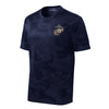 Camohex Vintage Wood Eagle Globe & Anchor Left Chest Performance T-Shirt - CAMOHEX NAVY