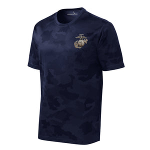 Camohex Vintage Wood Eagle Globe & Anchor Left Chest Performance T-Shirt