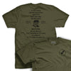 White Feather Wanted Poster T-Shirt - OD GREEN