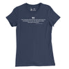 Women's The Highest Obligation Patton Quote T-Shirt - NAVY
