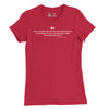Women's The Highest Obligation Patton Quote T-Shirt - RED
