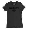 Women's Black out Marines Aviation Roundel T-Shirt - BLACK