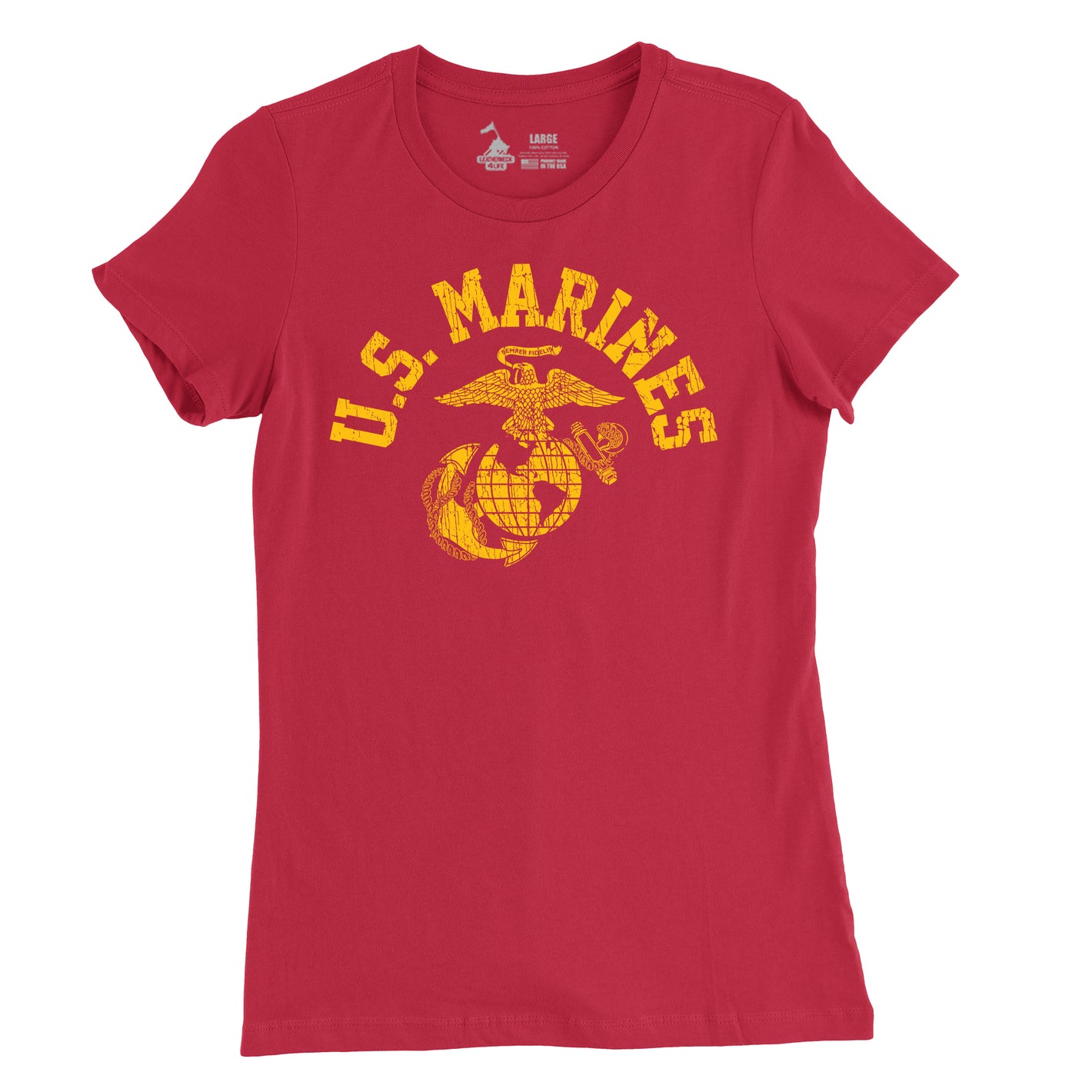 Women's Old School Red USMC T-Shirt