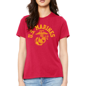 Women's Old School Red USMC T-Shirt