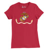 Women's USMC Flag Vintage T-Shirt - RED