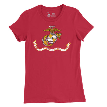 Women's USMC Flag Vintage T-Shirt