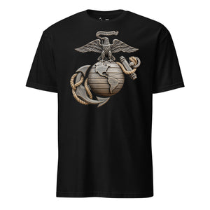 Vintage Wood Eagle Globe & Anchor T-Shirt