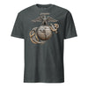 Vintage Wood Eagle Globe & Anchor T-Shirt - CHARCOAL HEATHER