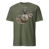Vintage Wood Eagle Globe & Anchor T-Shirt - OD GREEN